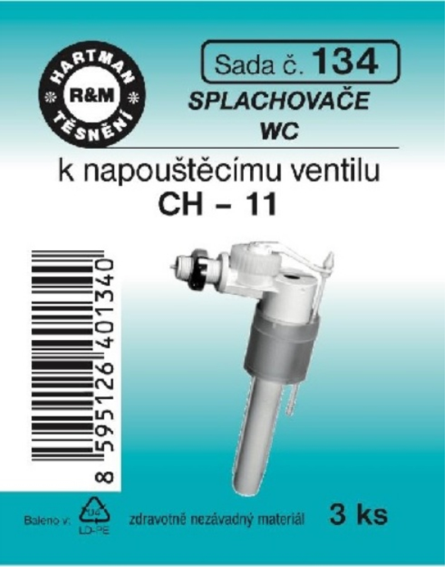 Těsnění WC splachovače Hartman k napouštěcímu ventilu sada 3 ks CH-11
