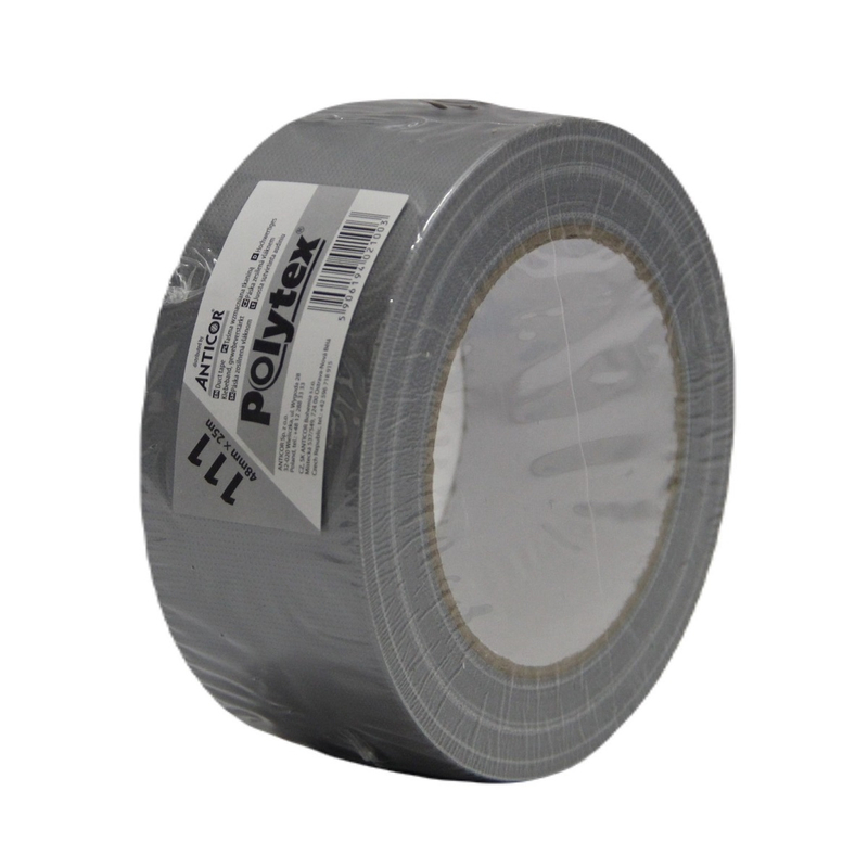 Samolepicí univerzální páska Anticor typu DUCT 111 Polytex 48 mm x 25 m, stříbrná 