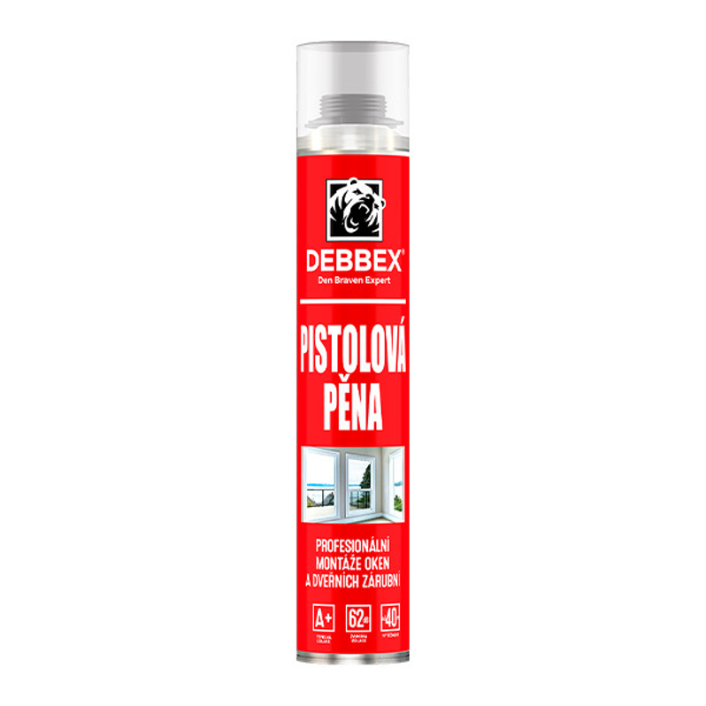 Pistolová pěna Den Braven pistolová dóza 750 ml, žlutá