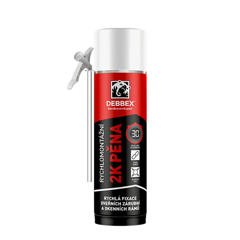 Rychlomontážní 2K pěna Den Braven trubičková dóza 400 ml, modrá