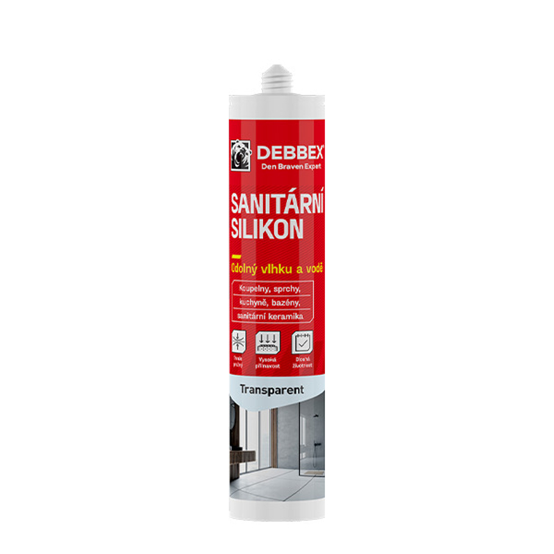 Sanitární silikon Den Braven kartuše 280 ml, transparentní