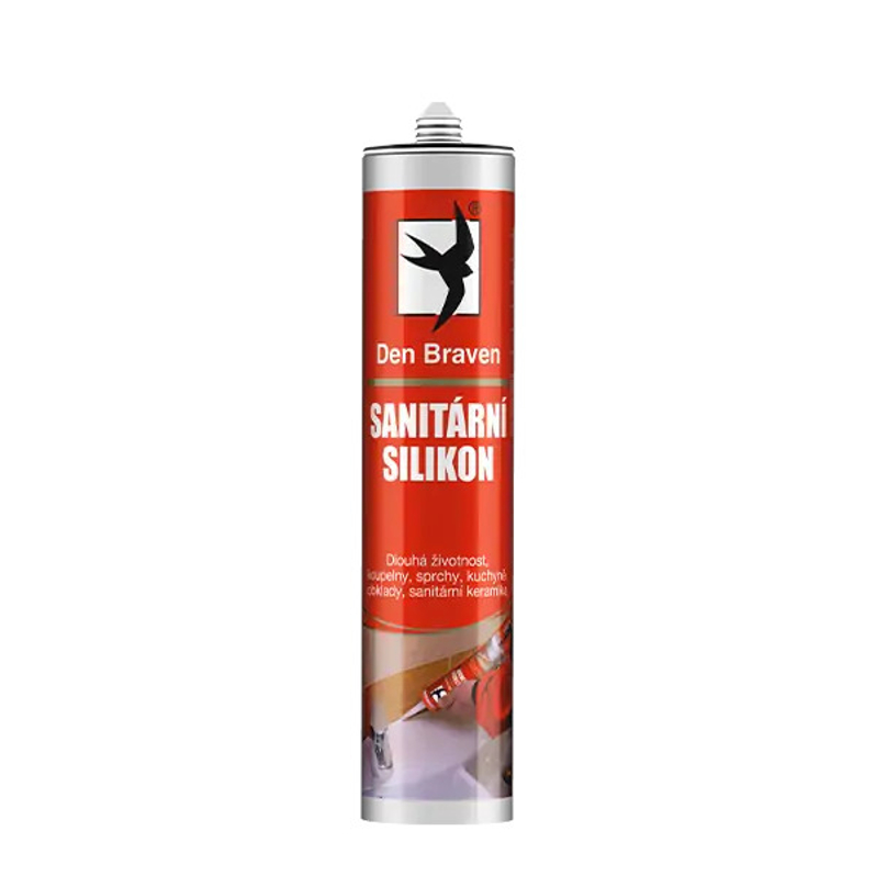 Sanitární silikon Den Braven kartuše 280 ml, bahama