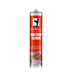 Sanitární silikon Den Braven kartuše 280 ml, černá