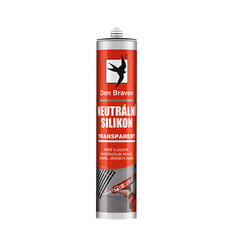 Neutrální silikon Den Braven kartuše 280 ml, transparentní