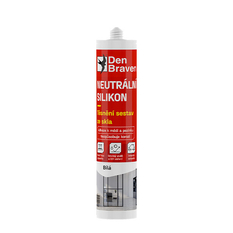 Neutrální silikon Den Braven kartuše 280 ml, bílá