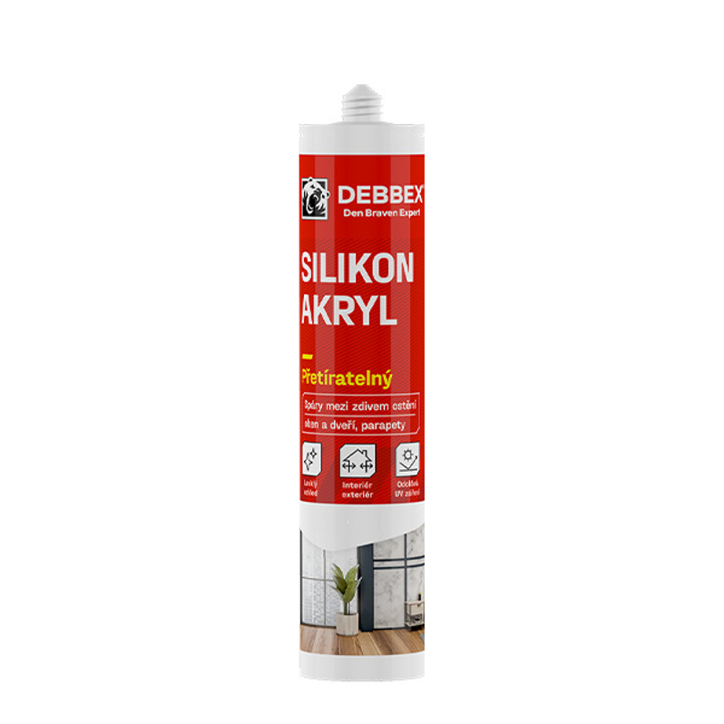 Silikon akryl Den Braven kartuše 280 ml, bílá