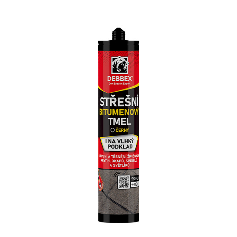 Střešní bitumenový tmel Den Braven kartuše 310 ml, černá