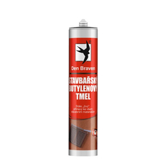 Stavbařský butylenový tmel Den Braven kartuše 310 ml, šedá