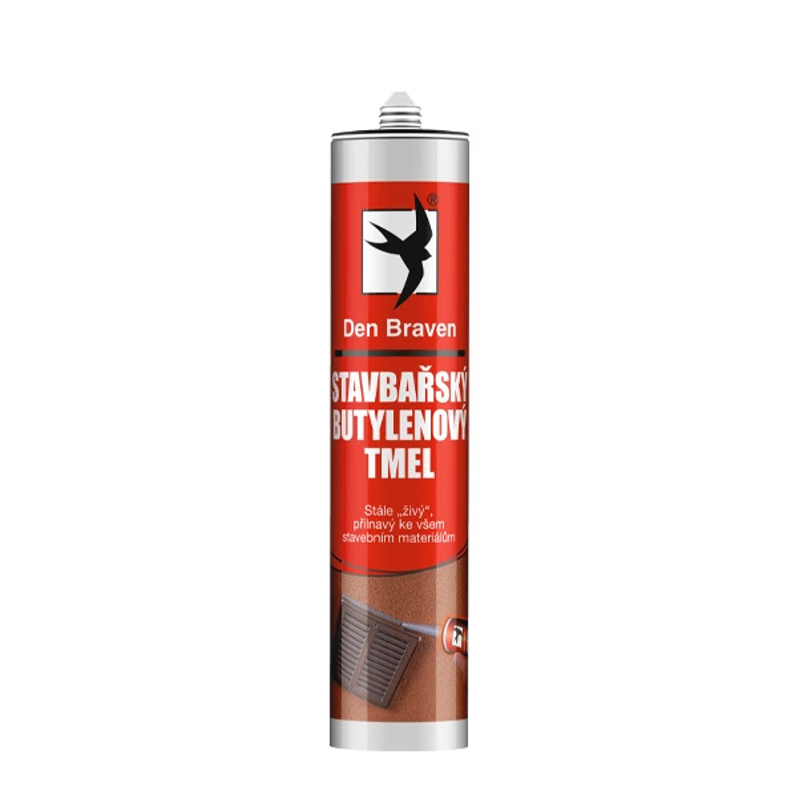 Stavbařský butylenový tmel Den Braven kartuše 600 ml, šedá