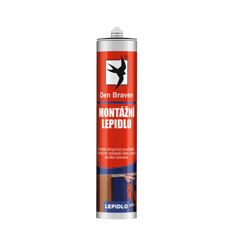 Montážní lepidlo Den Braven kartuše 280 ml, šedá
