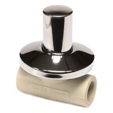 Ventil podomítkový Wavin Ekoplastik PPR d20 s kovovou krytkou