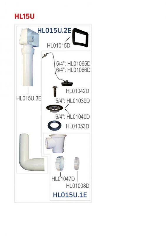 Odpadní ventil HL Hutterer & Lechner, 6/4˝s přepadem a připojovacím závitem 6/4˝