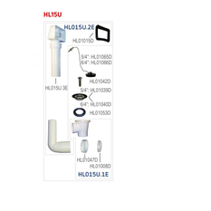 Odpadní ventil HL Hutterer & Lechner, 6/4˝s přepadem a připojovacím závitem 6/4˝