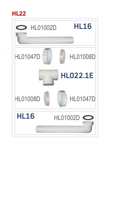 Odtoková souprava HL Hutterer & Lechner, DN40x6/4˝
