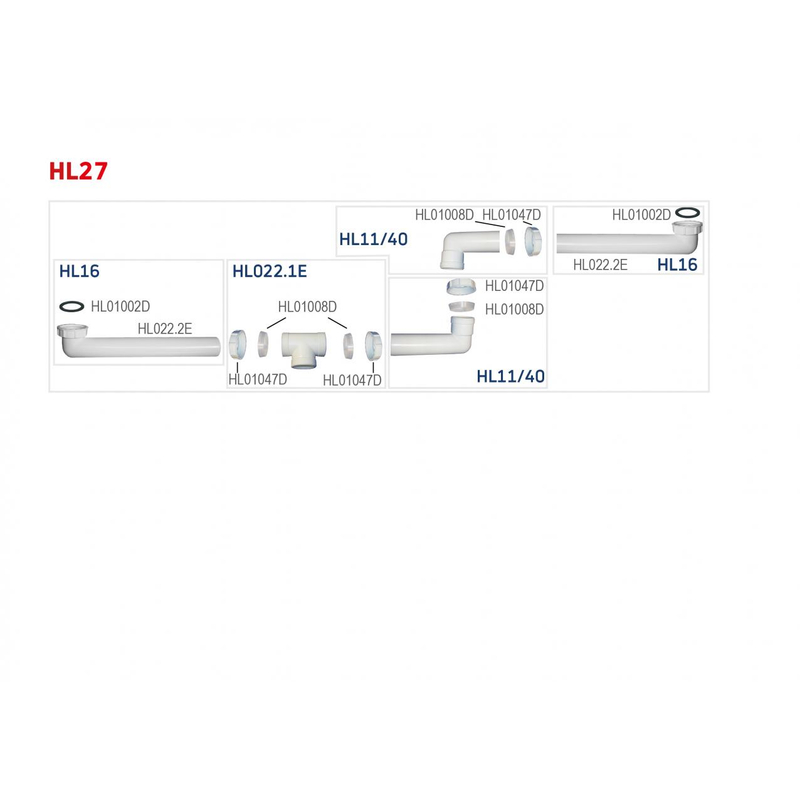 Odtoková souprava HL Hutterer & Lechner, DN40x6/4˝