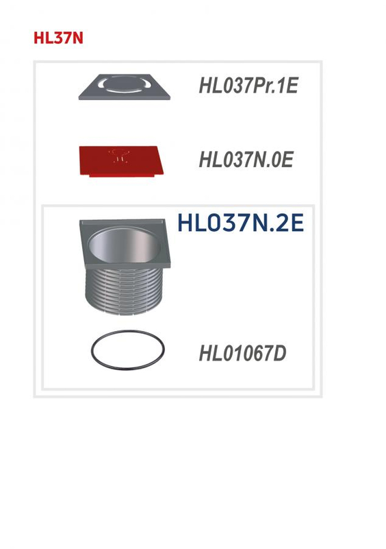 Nástavec HL Hutterer & Lechner, d 110mm/plast 123x123mm/nerez 115x115mm, bez ZU