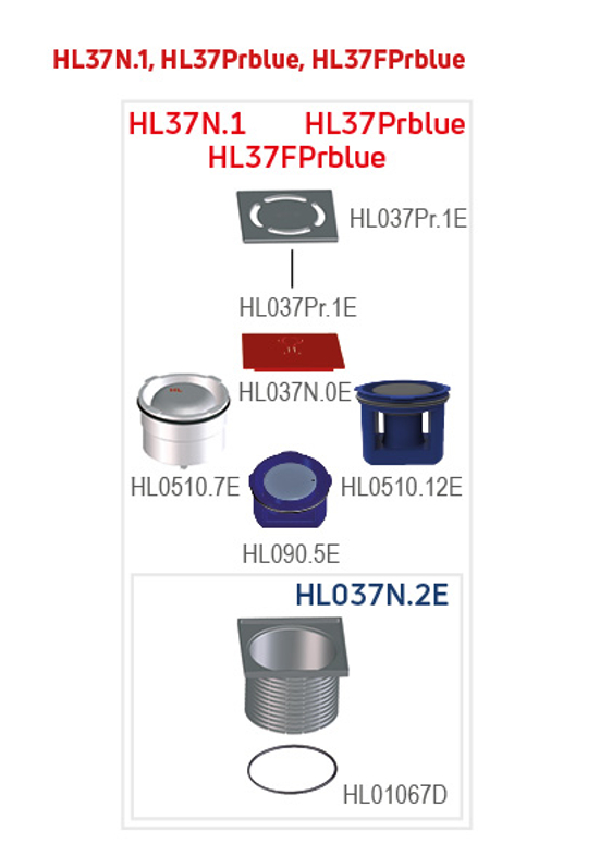 Nástavec HL Hutterer & Lechner, d 110mm/plast 123x123mm/nerez 115x115mm, ZU standard - vodní