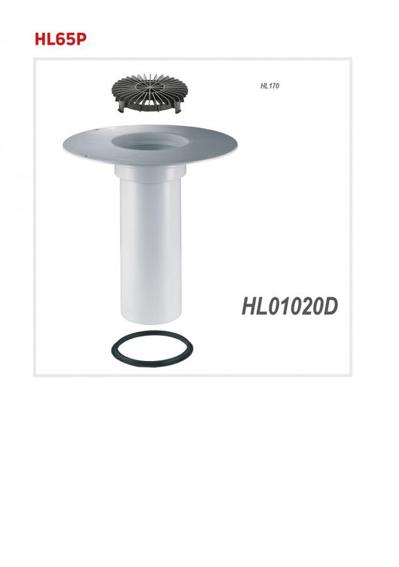 Nádstavec 345mm / HL Hutterer & Lechner, d 125mm s PVC izolační přírubou, pro měkké PVC hydroizolační fólie