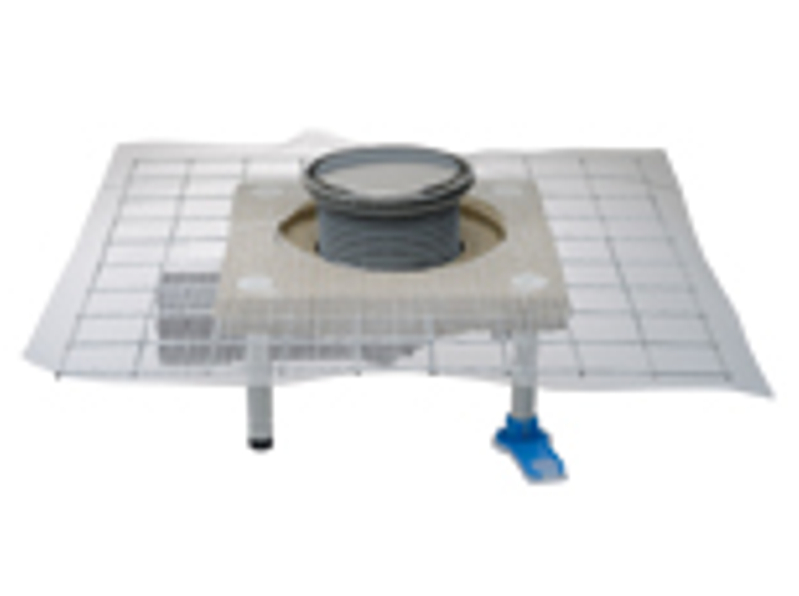 Podlahová vpust HL Hutterer & Lechner, DN50/75 s kloubem, s límcem z polymerbetonu (na stěrkové izolace), ZU standard - vodní, nástavec kruh nerez d 133mm/ nerez d 121mm