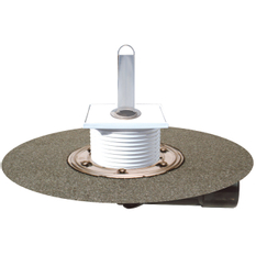 Podlahová vpust HL Hutterer & Lechner, DN50/75 s otočným kloubem na odtoku, s asfaltovou manžetou, s nástavcem s těsnící deskou a přepadovou trubicí 100mm