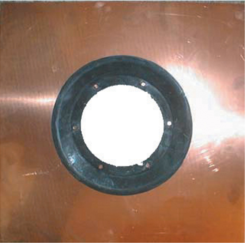 Izolační souprava s manžetou s měděného plechu ( HL Hutterer & Lechner, 500x500mm), pro vtoky série HL62, HL64, HL65, HL69