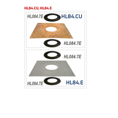 Izolační souprava s manžetou s měděného plechu ( HL Hutterer & Lechner, 500x500mm), pro vtoky série HL62, HL64, HL65, HL69