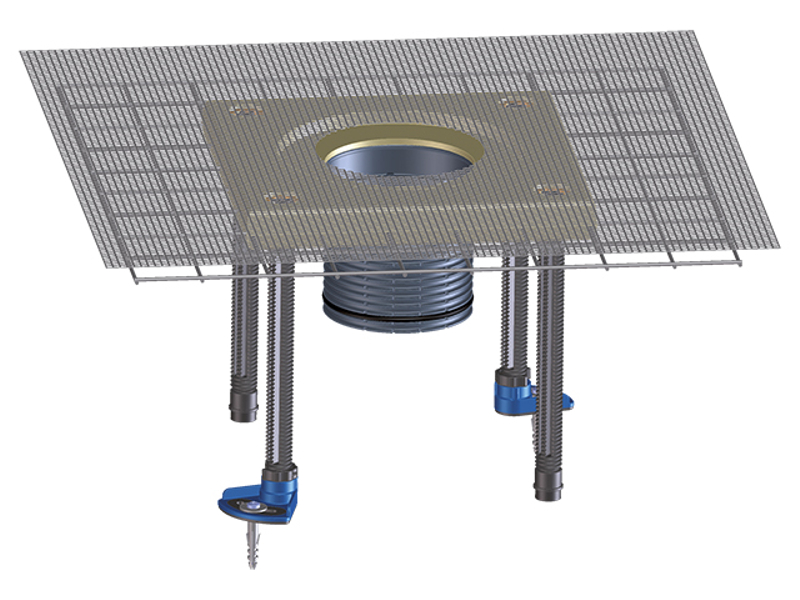 Nástavec HL Hutterer & Lechner, d 110mm s límcem z polymerbetonu pro přímé napojení hydroizolačních stěrek, pro vtoky série HL70, HL80, HL90, HL300, HL310 a HL510, HL85N