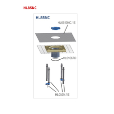 Nástavec HL Hutterer & Lechner, d 110mm s límcem z polymerbetonu pro přímé napojení hydroizolačních stěrek, pro vtoky série HL70, HL80, HL90, HL300, HL310 a HL510, HL85N