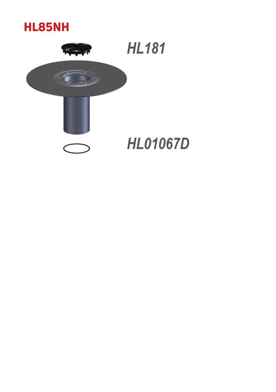 Nástavec 200mm/ HL Hutterer & Lechner, d 110mm s asfaltovou manžetou, pro vtoky série HL70, HL80, HL90, HL300, HL310 a HL510, HL85N
