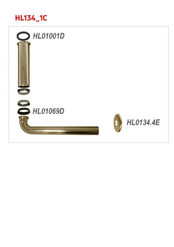 Připojovací souprava HL Hutterer & Lechner, 5/4˝ z pochromované mosazi