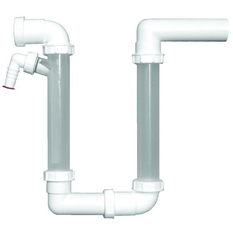 Zápachový uzávěr pro odvod kondenzátu HL Hutterer & Lechner, DN40 s transparentními zásuvnými trubicemi pro kontrolu stavu vodní hladiny, s možností dopouštění vody