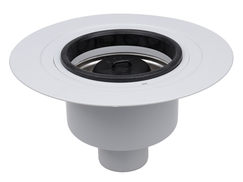 Těleso podlahové vpusti HL Hutterer & Lechner, DN75 se svislým odtokem, s izolační přírubou, s nerezovou výstelkou a ZU standard - vodní