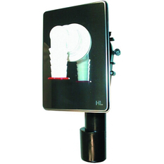 Zápachová uzávěrka HL Hutterer & Lechner, DN40/50 pro pračky/myčky, krycí deska nerez 120x166mm