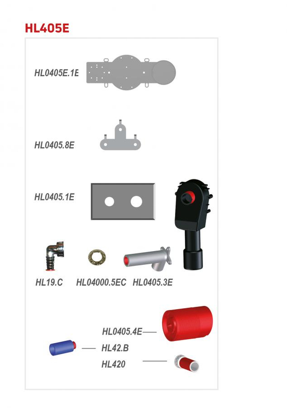 Zápachová uzávěrka HL Hutterer & Lechner, DN40/50 pro pračky/myčky s připojením rozvodu vody, s el. krabicí, krycí deska nerez 180x110mm