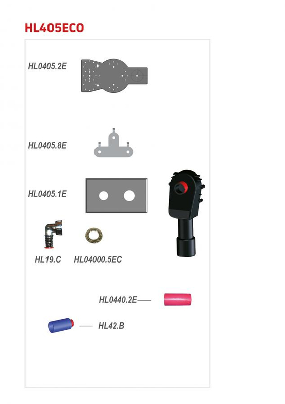 Zápachová uzávěrka HL Hutterer & Lechner, DN40/50 pro pračky/myčky bez nástěnky pro připojení rozvodu vody, krycí deska nerez 180x110mm