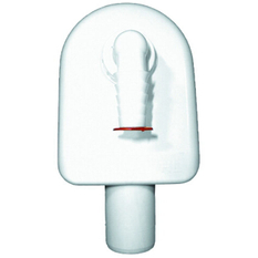 Zápachová uzávěrka HL Hutterer & Lechner, DN40 pro pračky/myčky - nástěnná, s bílou krytkou