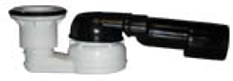 Těleso zápachové uzávěrky HL Hutterer & Lechner, DN40/50x6/4˝ s ležatým odtokem, pro vany sprchových koutů s odpadním ventilem 6/4˝, s kulovým kloubem na odtoku