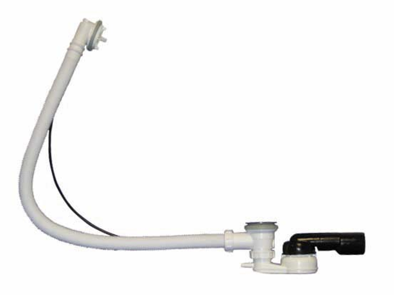 Odpadní souprava pro koupací vany HL Hutterer & Lechner, DN40/50 se zápachovou uzávěrkou 6/4˝s kulovým kloubem na odtoku, včetně připojení na hadici 8-13mm, boowden 60cm, bez pohledových dílů