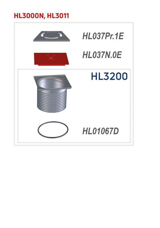 Nástavec HL Hutterer & Lechner, d 110mm/nerez 121x121mm/nerez 115x115mm