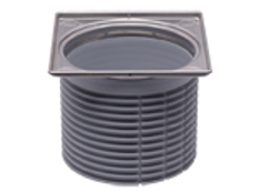 Nástavec HL Hutterer & Lechner, d 110mm/100mm, s nerezovým rámečkem 121x121mm včetně O-kroužku. Systém ˝KLICK-KLACK˝