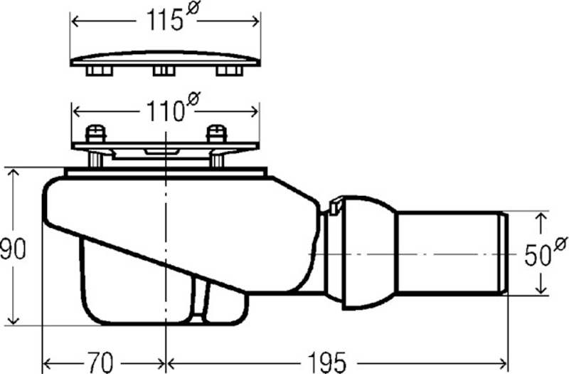 Odtok Viega 6960 115 x 50