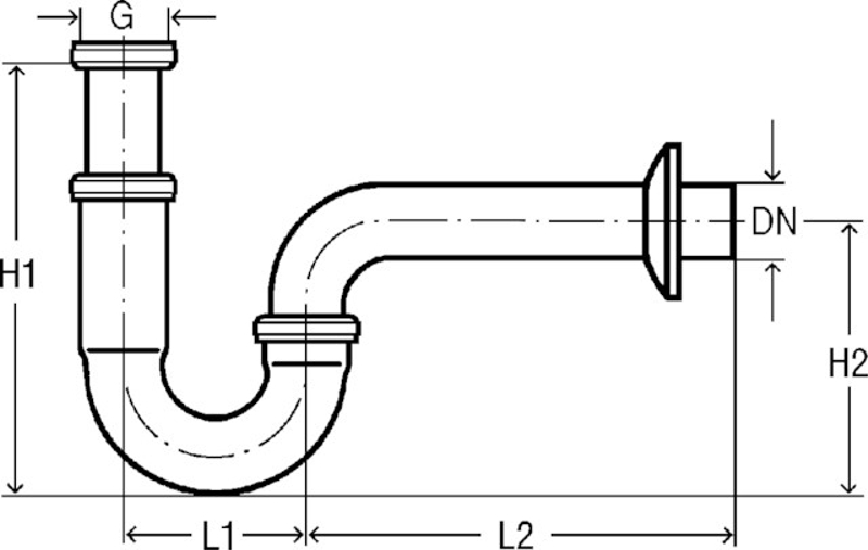 Trubkový zápachový uzávěr Viega 5611 5/4˝ x 5/4˝