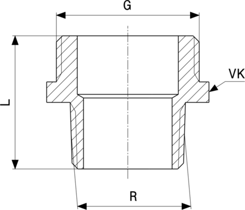 Přechodová vsuvka Viega bronz 3247 3/4˝ x 1 1/4