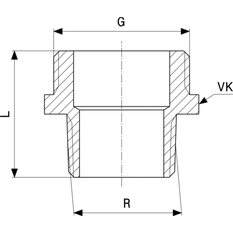 Přechodová vsuvka Viega bronz 3247 3/4˝ x 1 1/4