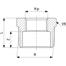 Redukce Viega bronz 3241 6/4˝ x 3/4˝