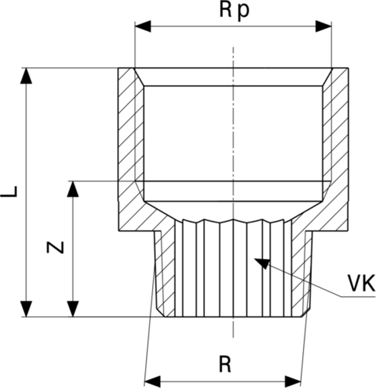 Redukce Viega bronz 3242 1/2˝ x 1
