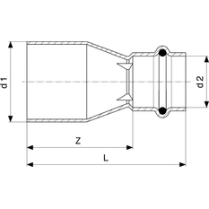Redukce Viega Profipress G s SC-Contur 2615.1 18 x 15