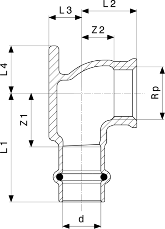 Nástěnka Viega Profipress G s SC-Contur 2625.5 22 x 3/4˝
