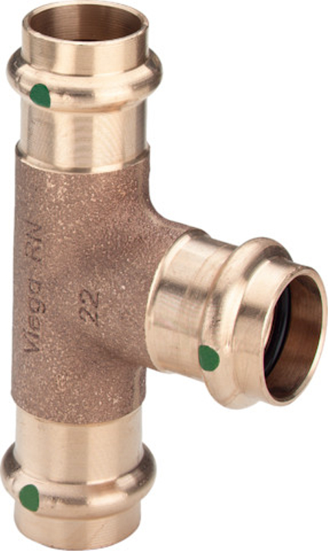 T-kus Viega Sanpress s SC-Contur 2218 22 x 18 x 18