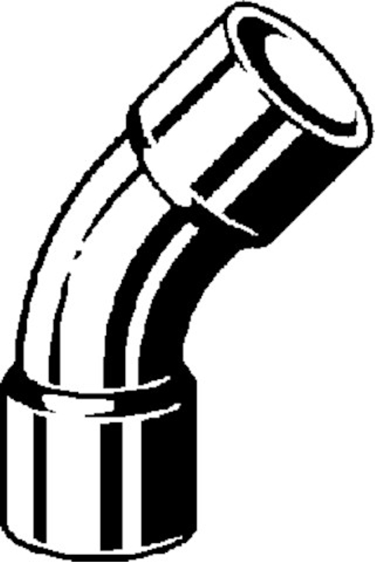 Oblouk&nbsp;45° Viega pájené fitinky 95041 22